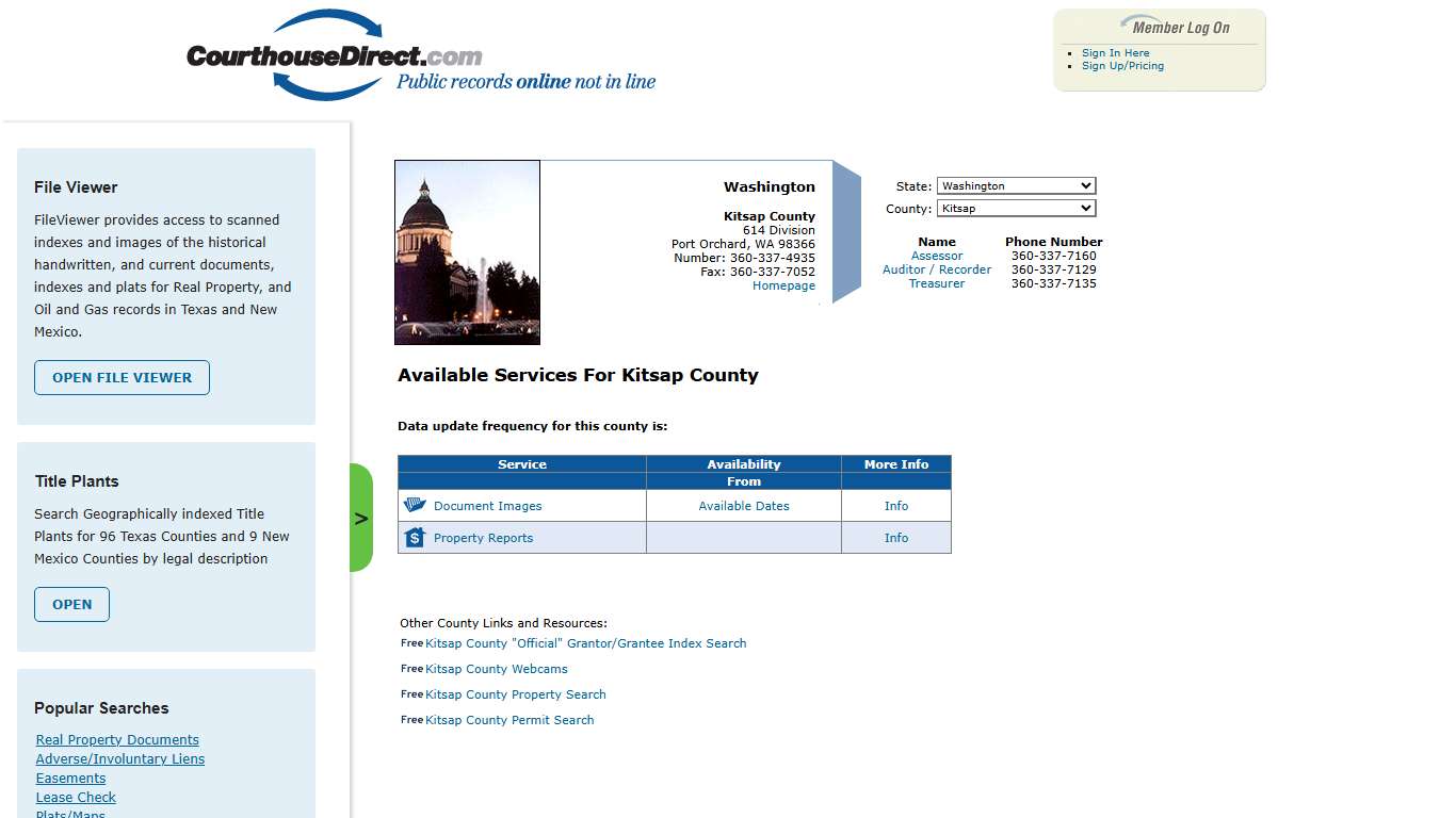 Search Kitsap County Public Property Records Online | CourthouseDirect.com