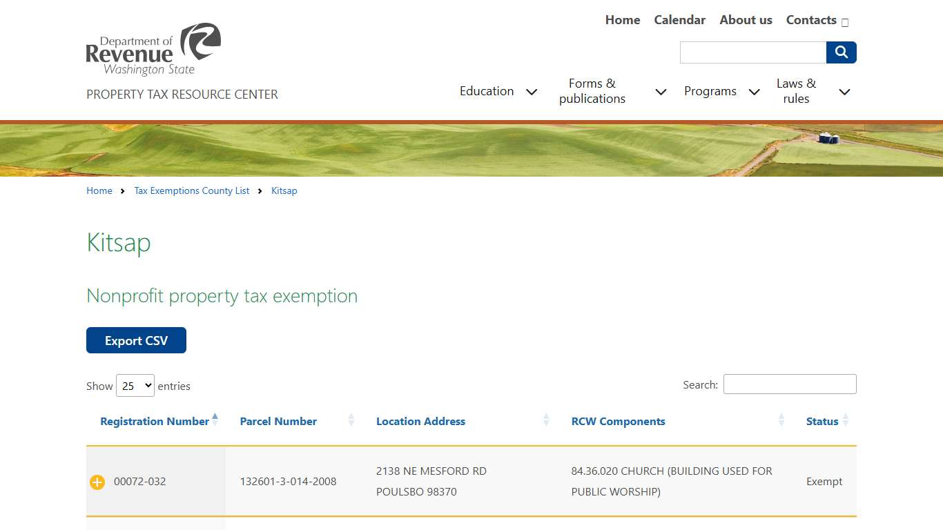 Kitsap | Washington State Department of Revenue